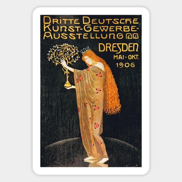 Otto Gussmann Poster, 1906 Sticker by WAITE-SMITH VINTAGE ART
